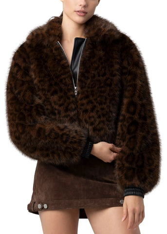 Midnight Run Faux Fur Bomber Jacket