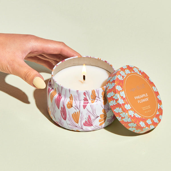 Pineapple Flower 8.5oz Pattern Play Tin
