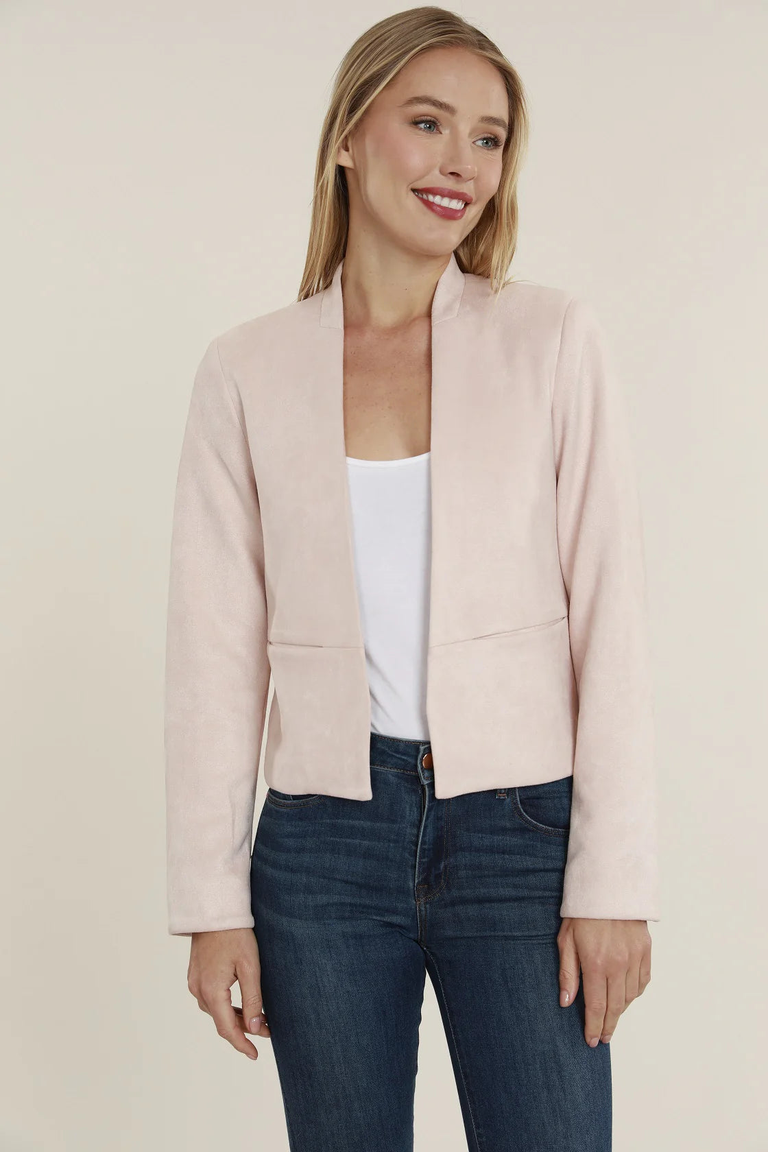 Faux Sued Blazer