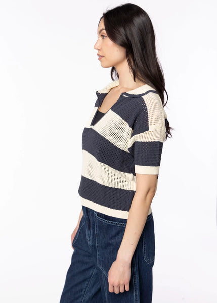 Chios Knit Polo Top