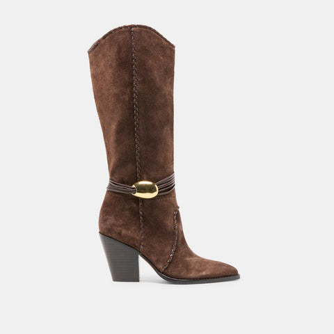 Jody Dark Brown Sued Boot