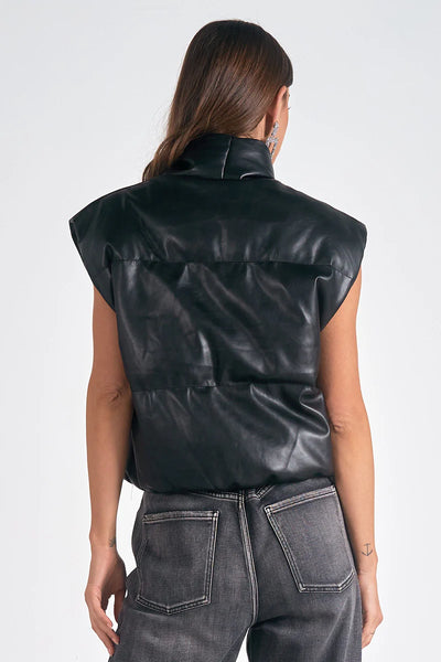 Skye Black Coated Vest