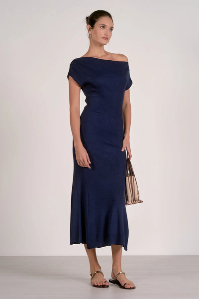Ribbed Knit Midi Dress