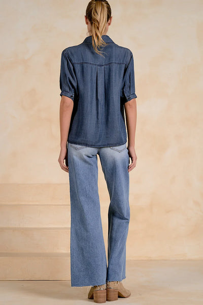 Hawthorne Denim Button Down Top