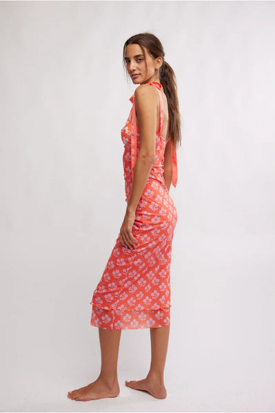 Got Glam Coral Slip Dress