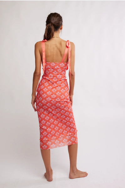 Got Glam Coral Slip Dress