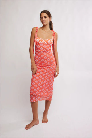 Got Glam Coral Slip Dress