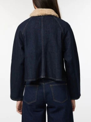 Cropped Denim Barn Jacket