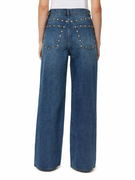Gemma Wide Leg Studded Slouch Jeans