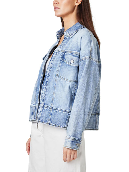 Zip Oversized Trucker Jacket