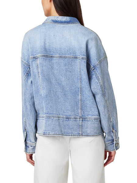 Zip Oversized Trucker Jacket