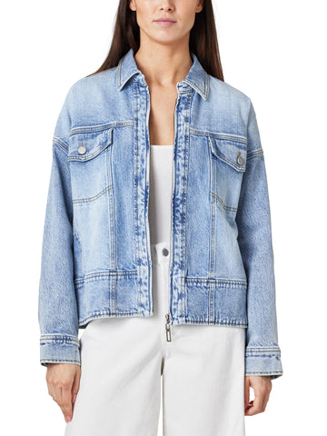 Zip Oversized Trucker Jacket
