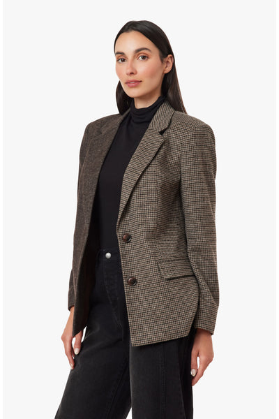 Herringbone Mix Blazer Coat