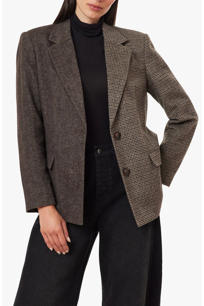 Herringbone Mix Blazer Coat