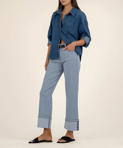 Fay High Rise Straight Leg Jeans