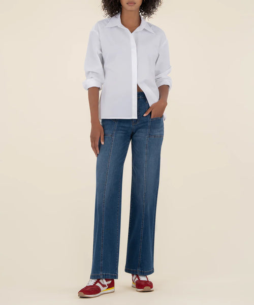 Jean High Rise Wide Front Seam Petite