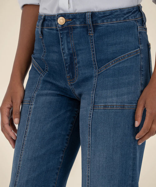 Jean High Rise Wide Front Seam Petite