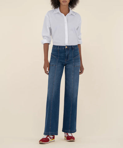 Jean High Rise Wide Front Seam Petite