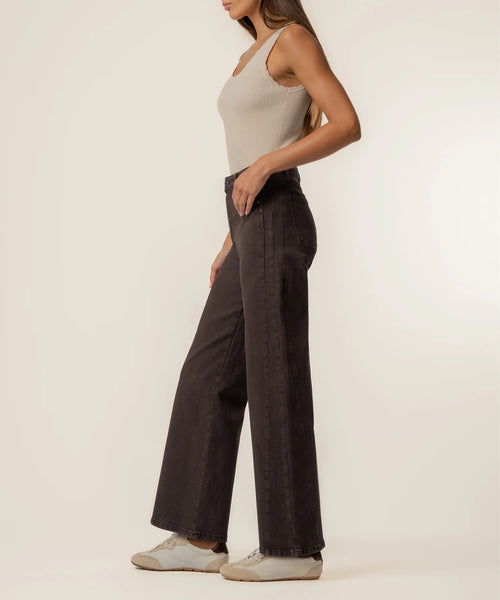 Meg High Rise Wide Leg Chocolate