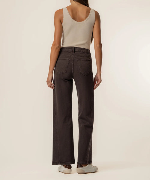 Meg High Rise Wide Leg Chocolate