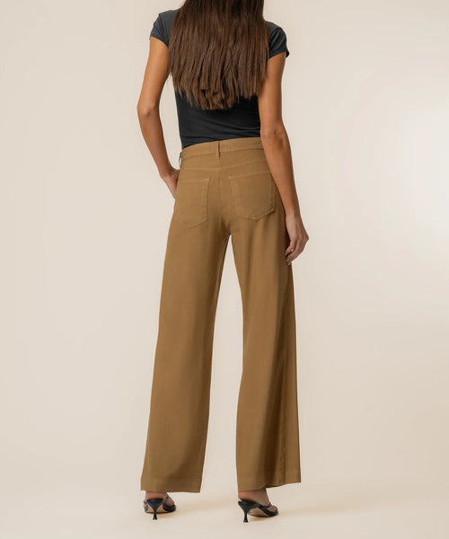 Meg High Rise Wide Straight Leg Wood