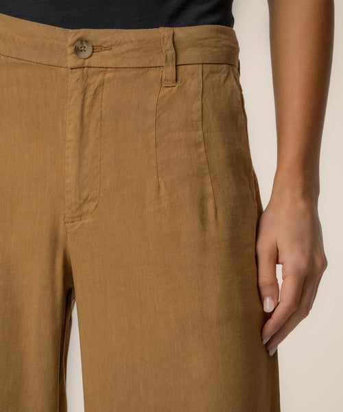 Meg High Rise Wide Straight Leg Wood