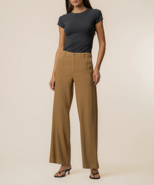 Meg High Rise Wide Straight Leg Wood