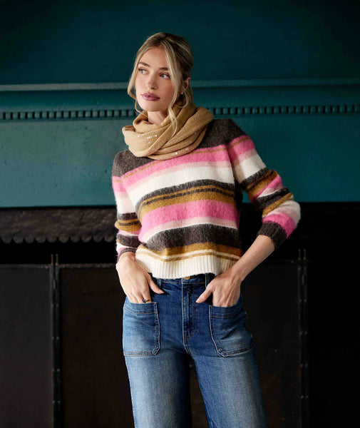 Elvira Striped Pullover Sweater