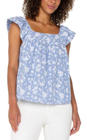 Short Sleeve Square Neck Top