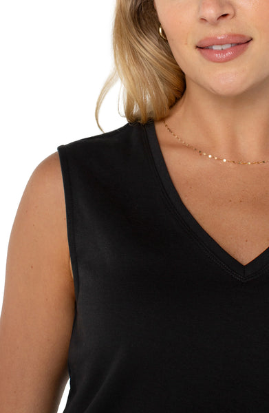 Sleeveless V-Neck Top
