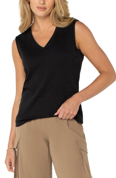 Sleeveless V-Neck Top