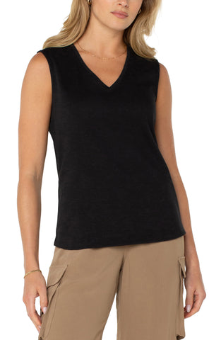 Sleeveless V-Neck Top