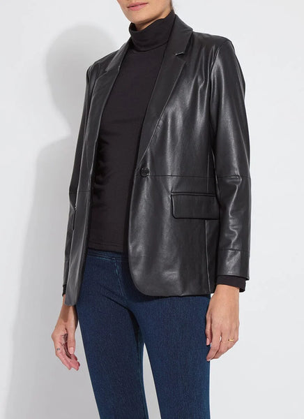 Versatile Vegan Leather Blazer