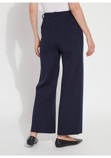 Erin Hi Waist Wide Leg Trouser Navy