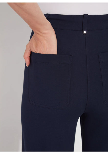 Erin Hi Waist Wide Leg Trouser Navy