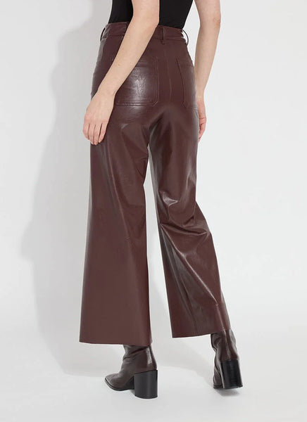 Vegan Leather Wide Leg 28" Inseam