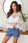 Scoopneck Open Crochet Top