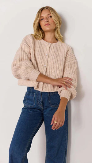 Soft Pink Chunky Cardigan