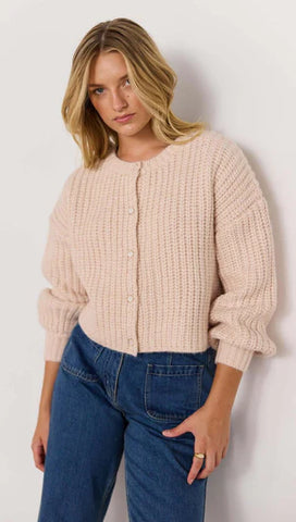 Soft Pink Chunky Cardigan