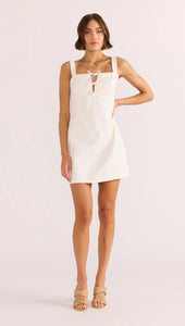 Imogen Drill Tie Mini Dress