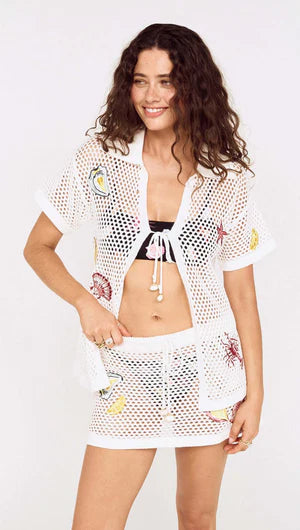 Soleia Crochet Mini Skirt