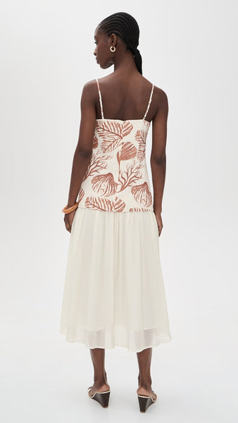 Nautical Spaghetti Strap Midi Dress