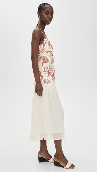 Nautical Spaghetti Strap Midi Dress