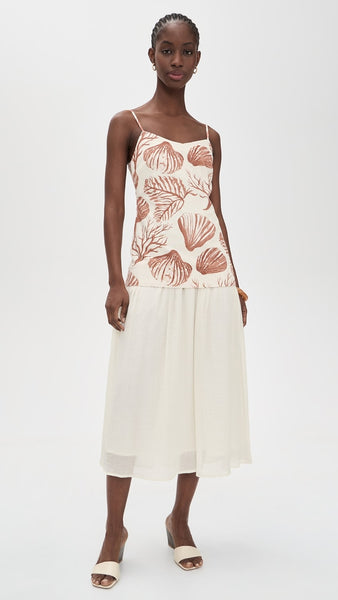 Nautical Spaghetti Strap Midi Dress