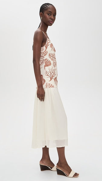 Seashell Print Midi Dress