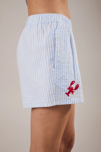 Lobster Stripe Embroidered Boxer Shorts