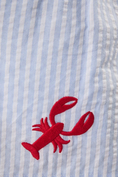 Lobster Stripe Embroidered Boxer Shorts