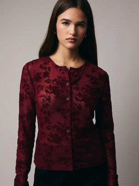 Round Neck Velvet Top