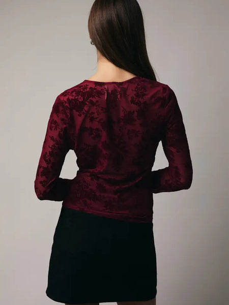 Round Neck Velvet Top