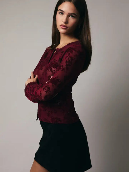 Round Neck Velvet Top